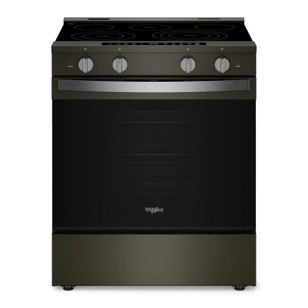 Stylish 30-inch Smart Slide in Electric Range with Air Cooking Technology No Preheat Air Fry WipeClean™ Coating Steam Self Clean and High Speed Preheat Soft