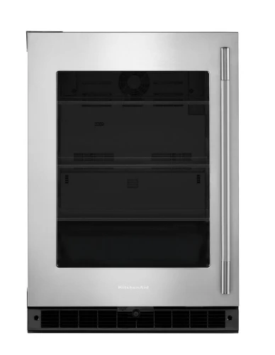 World-Class 5.2 Cu. Ft. 24-Inch Undercounter Refrigerator with Glass Door and Motion-Activated LED Lighting in Stainless Steel Exceptional