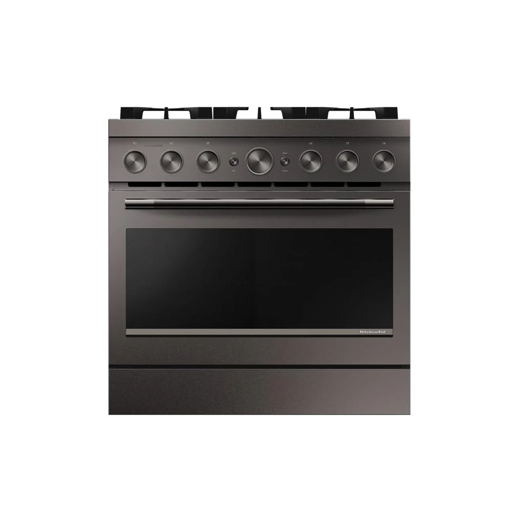 Secure KitchenAid® 36-Inch 6 Burner Commercial-Style Gas Range with No Preheat Air Fry Mode Consistent