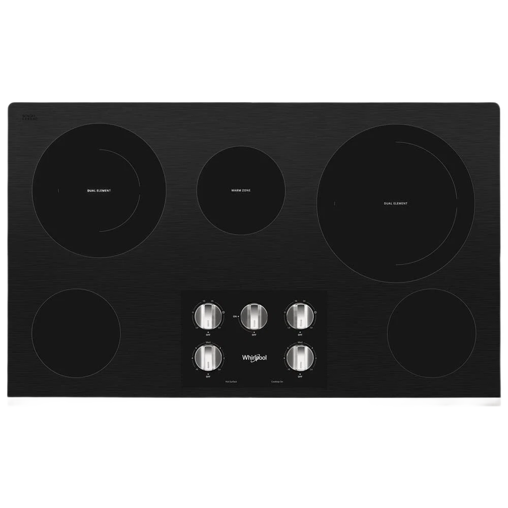 Green 36-inch Electric Ceramic Glass Cooktop with Two Dual Radiant Elements Trendy