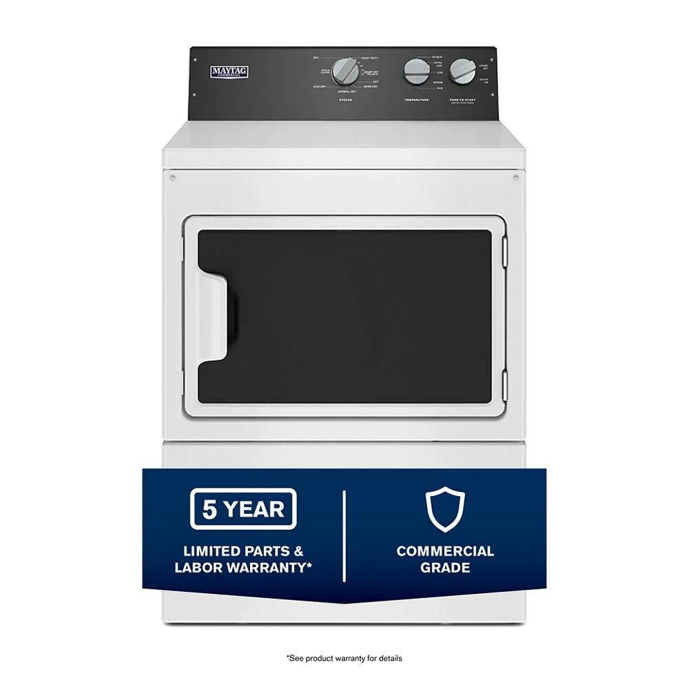 Eco-Friendly Commercial-Grade Residential Electric Dryer – 7.4 cu. ft. Recyclable