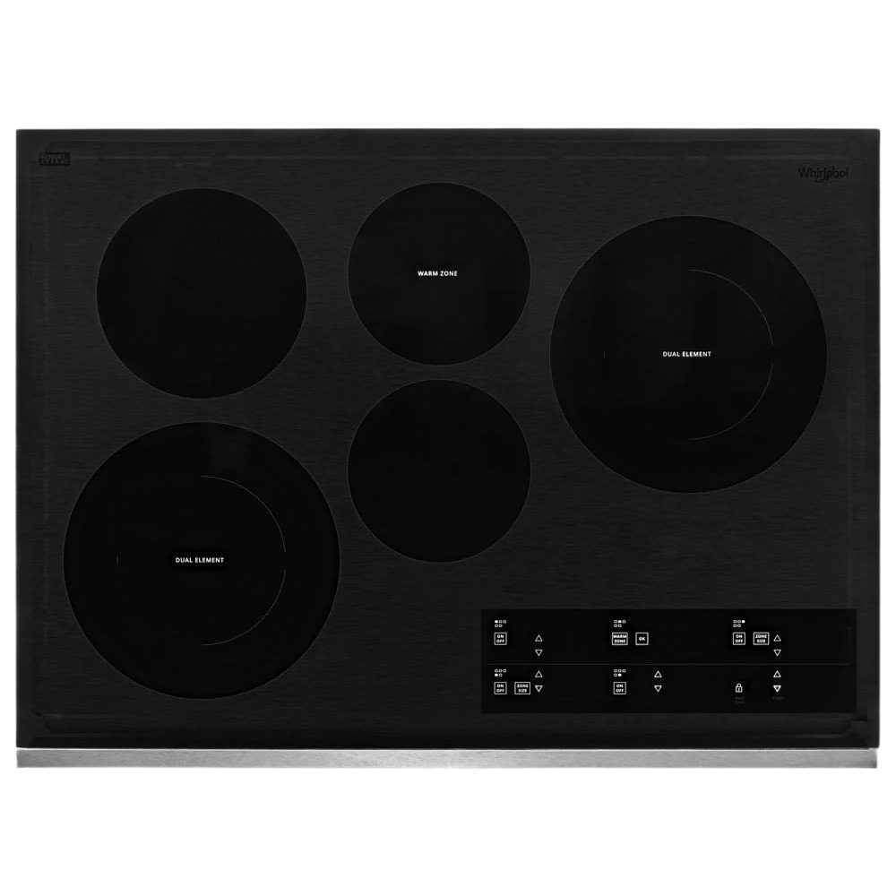 World-Class 30-inch Electric Ceramic Glass Cooktop with Two Dual Radiant Elements Breathable