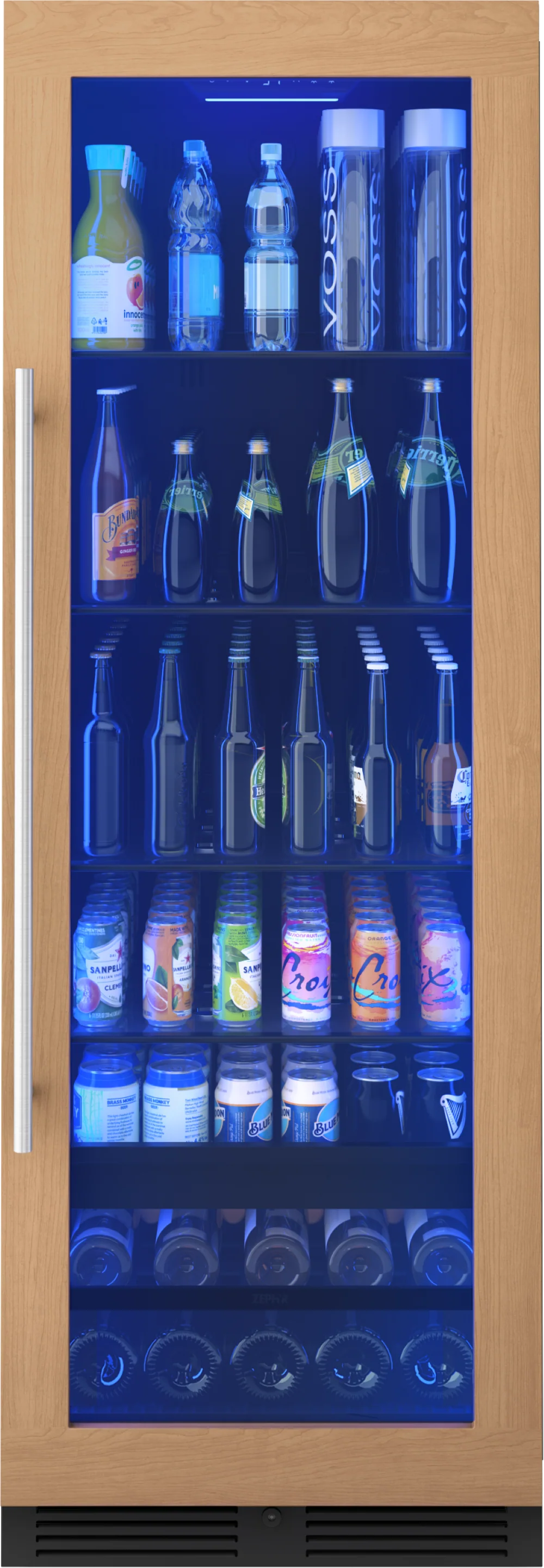 High-End Presrv Beverage Cooler 24in Full Size Panel Ready Glass Reversible Door 1 Zone Efficient