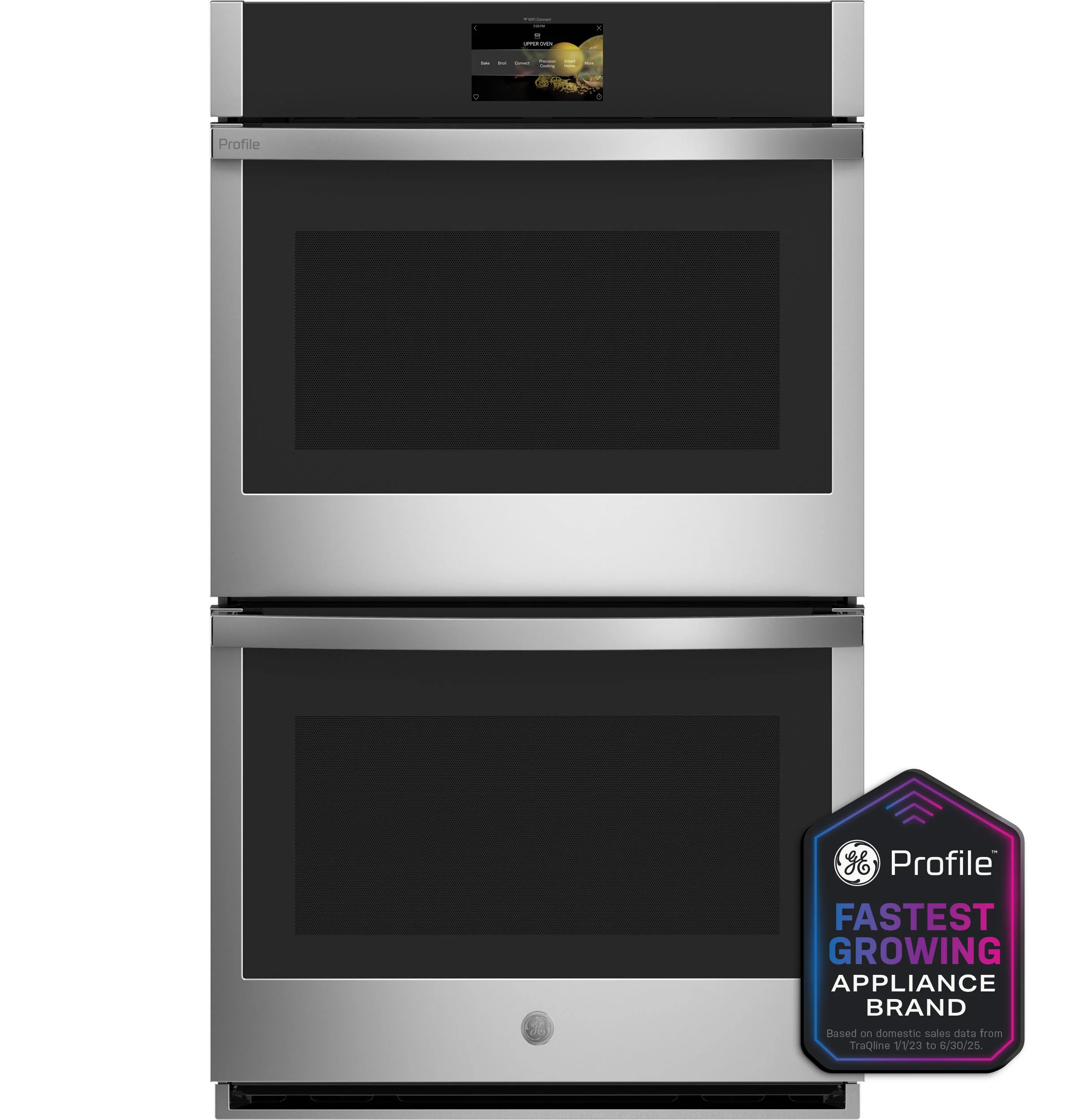 Detailed GE Profile™ 30 Smart Built-In Convection Double Wall Oven with No Preheat Air Fry and Precision Cooking Natural