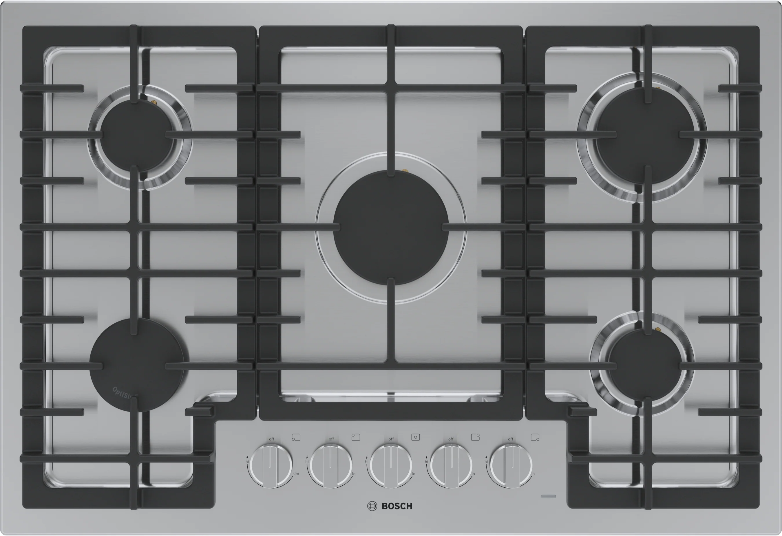 Fashionable 500 Series Gas Cooktop 30” Stainless steel Consistent