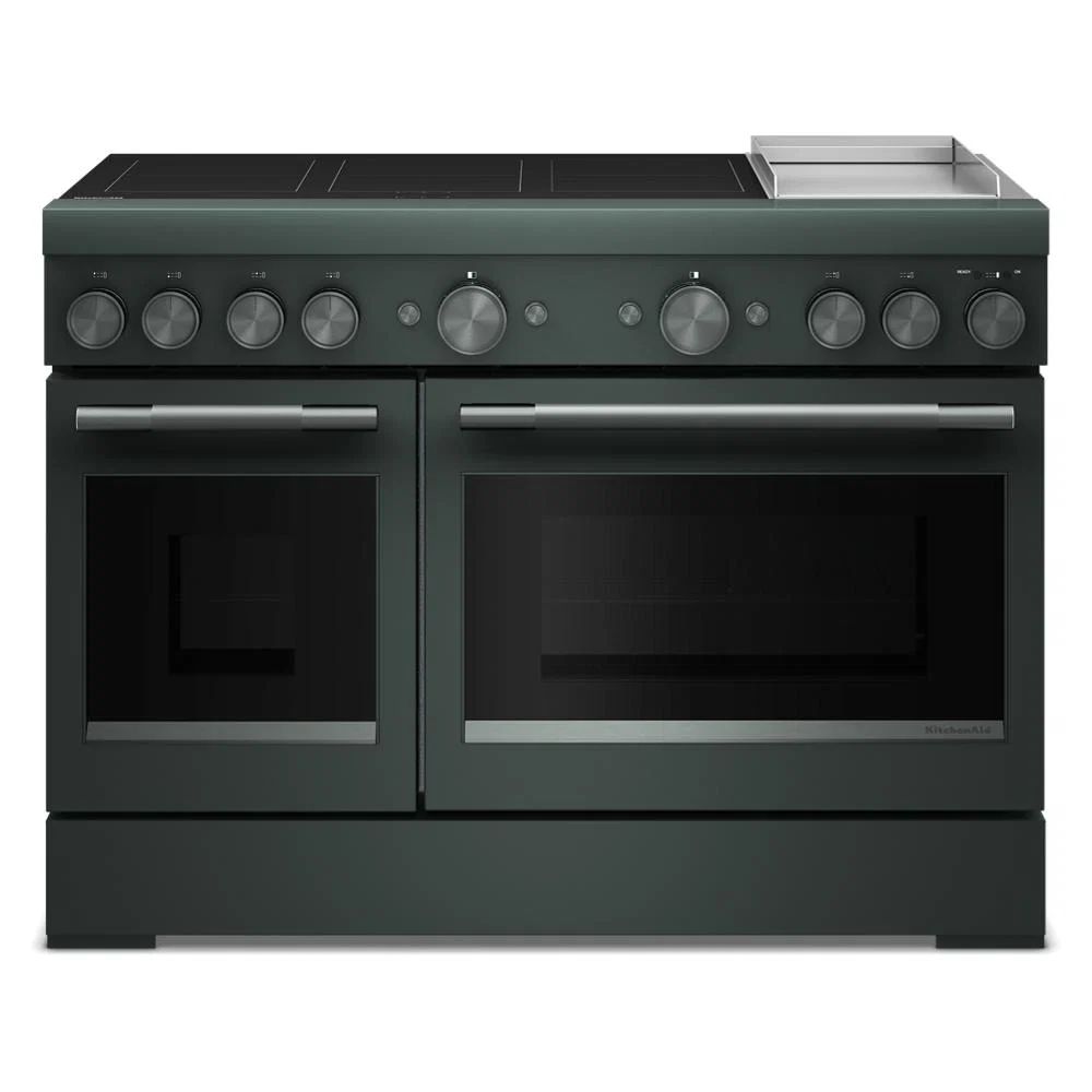 Verified 48-Inch 6-Element Induction standing Commercial-Style Range with Griddle Relaxed