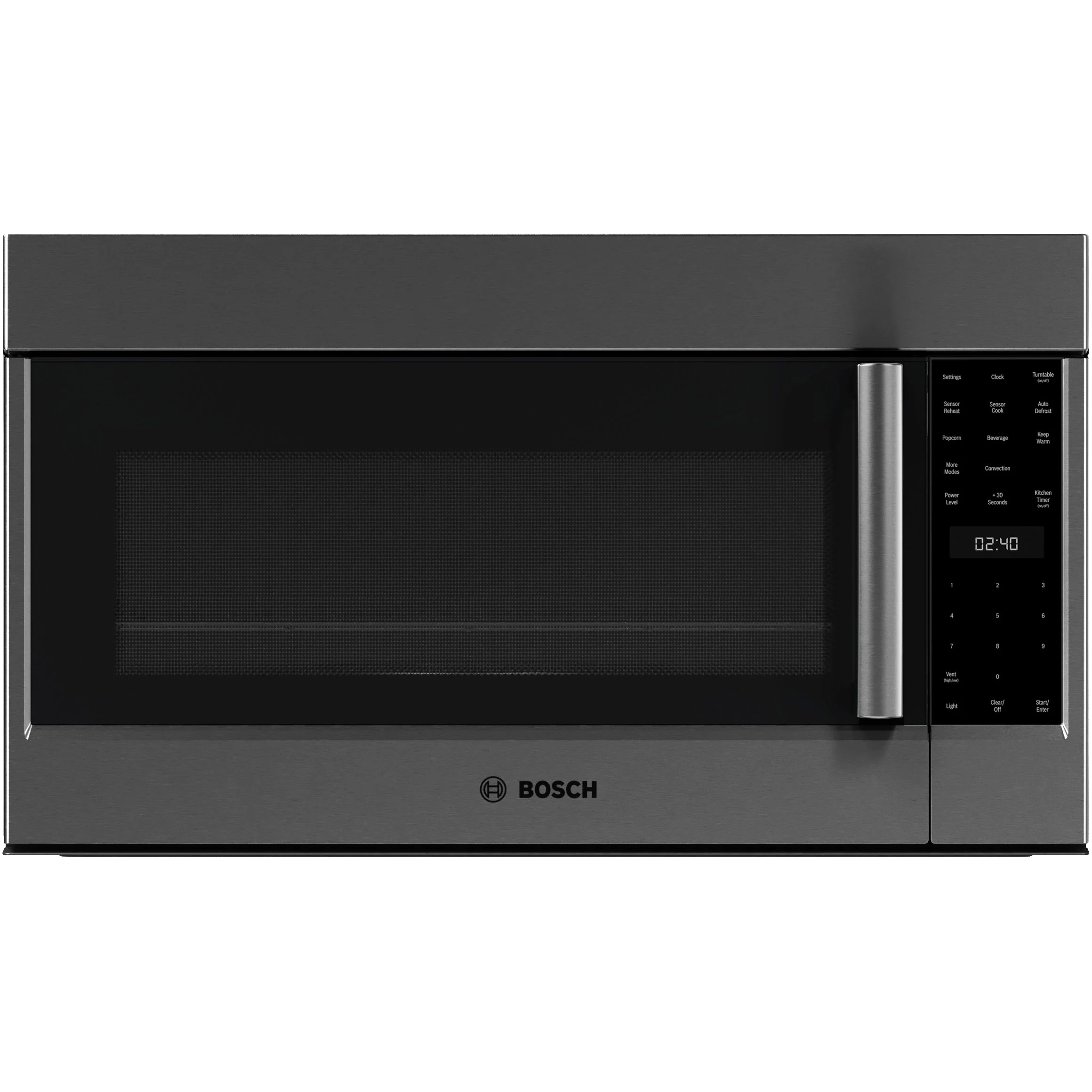 Green 800 Series Over-The-Range Microwave 30” Left SideOpening Door Black Stainless Steel Exclusive