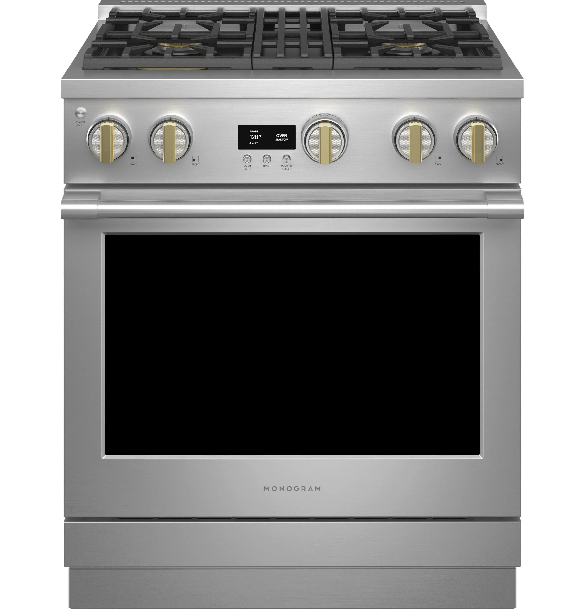 Lightweight Monogram 30 All Gas Professional Range with 4 Burners Soft