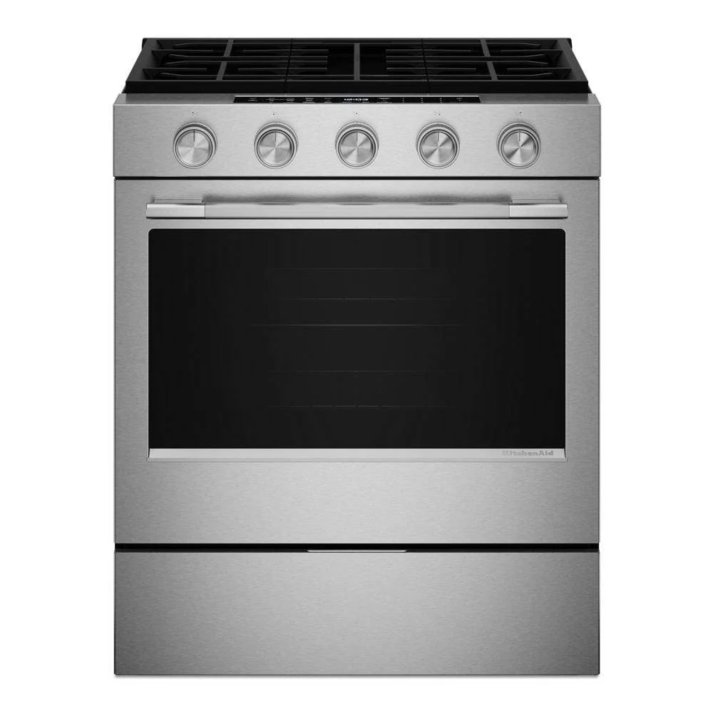 Optimized 5.0 Cu. Ft. Smart Slide-in Gas Range with Convection Cooking Modes Trusted