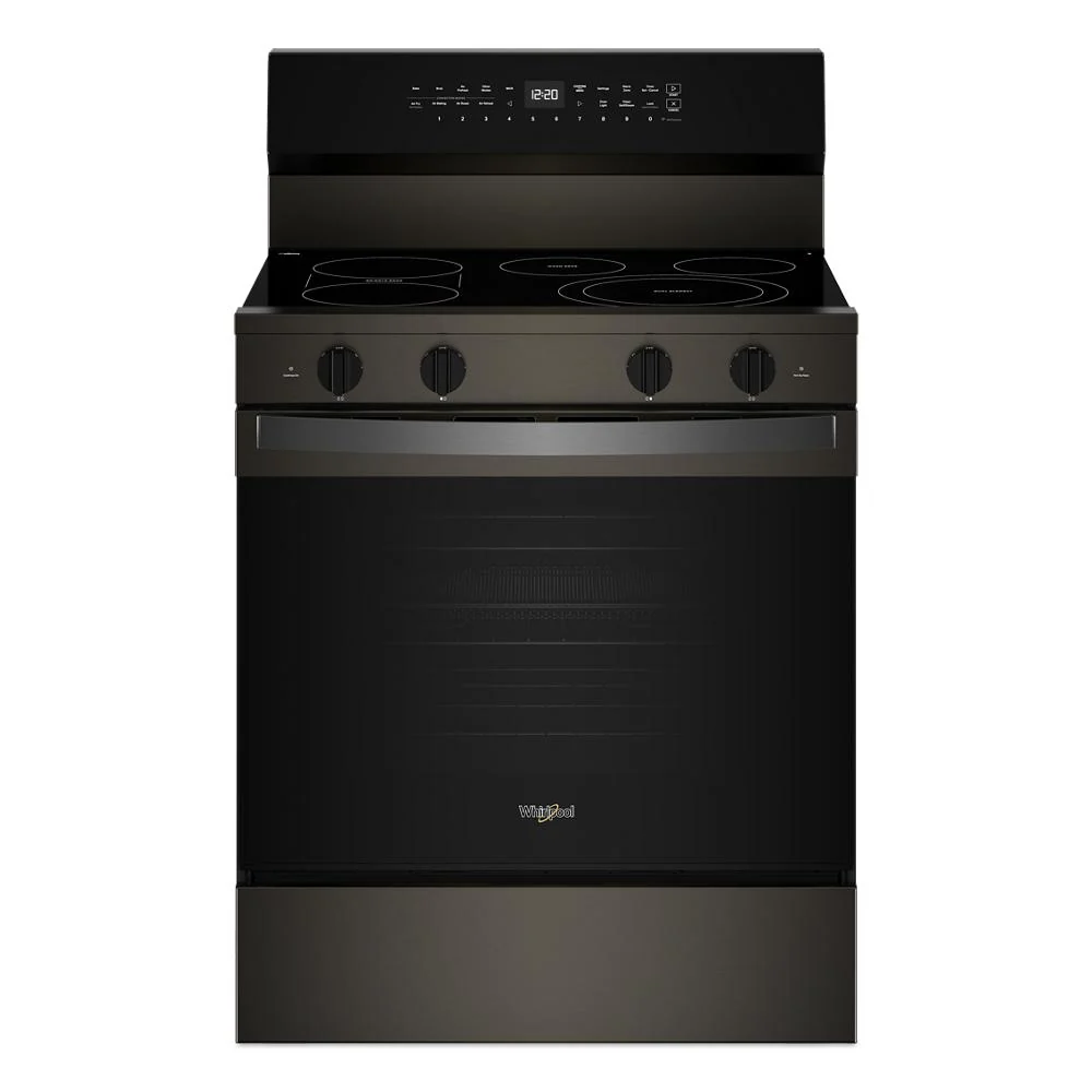 Durable 30-inch Electric Smart Range with Air Cooking Technology No Preheat Air Fry High Speed Preheat Oven WipeClean™ Coating and Steam Self Clean Innovative