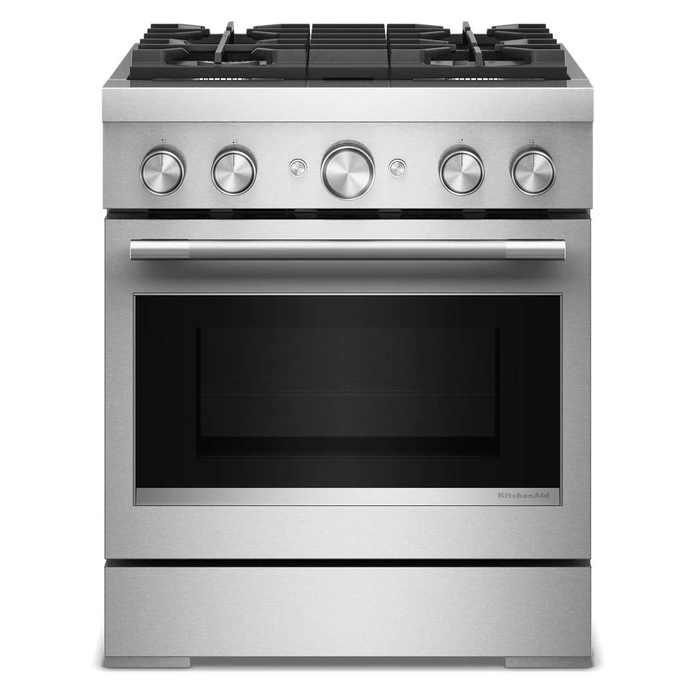 Authentic 30-Inch 4 Burner Commercial-Style Dual Fuel Range with No Preheat Air Fry Mode Durable