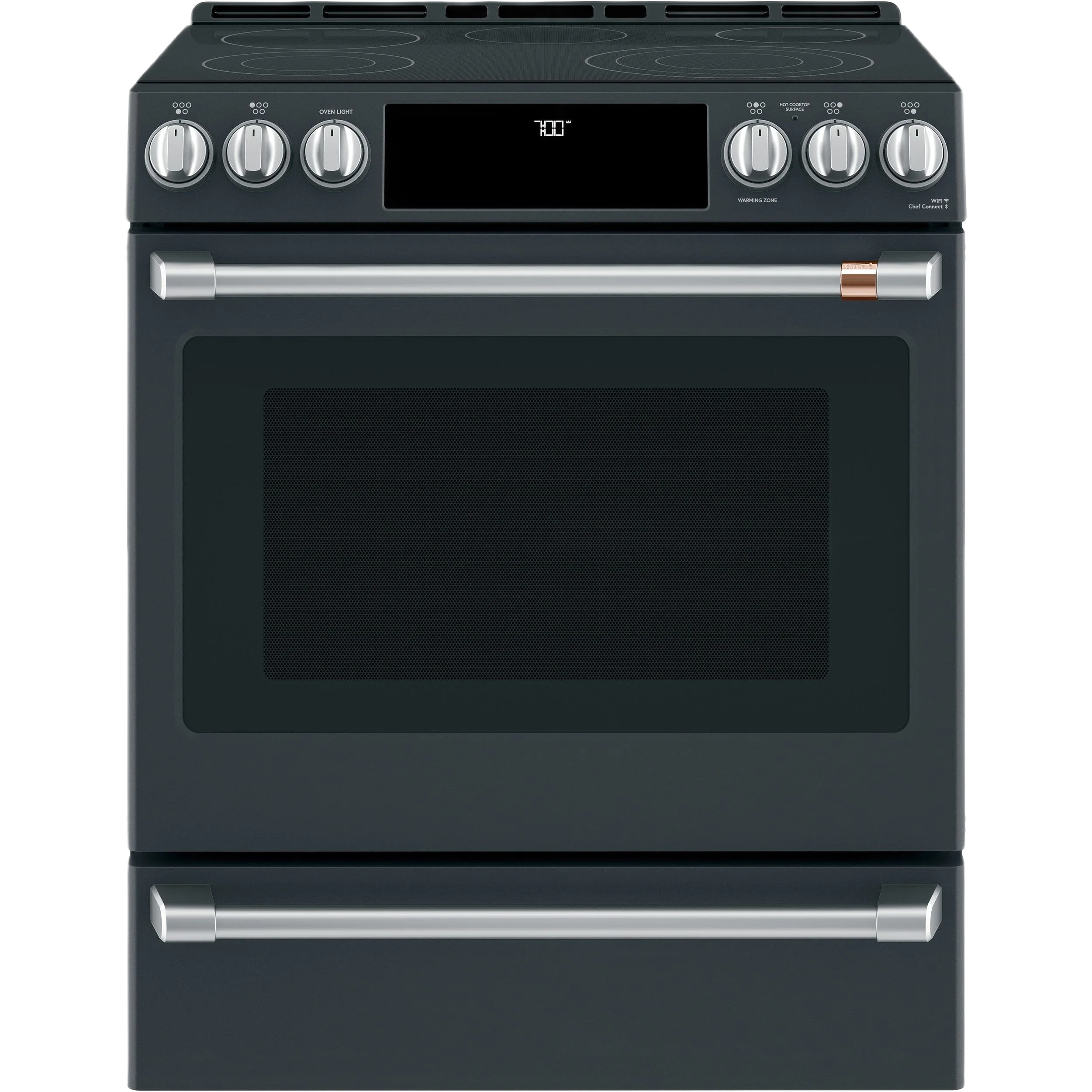 Fine Crafted CAFÉ™ 30 Smart Slide-In Front-Control Radiant and Convection Range Exceptional