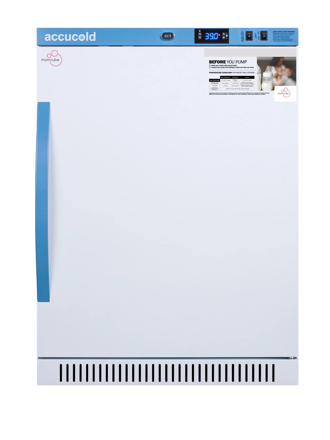 Premium 6 Cu.Ft. MOMCUBE® Breast Milk Refrigerator ADA Height Unique