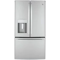 Enhanced GE ENERGY STAR 22.1 Cu. Ft. Counter-Depth Fingerprint Resistant French-Door Refrigerator Elegant