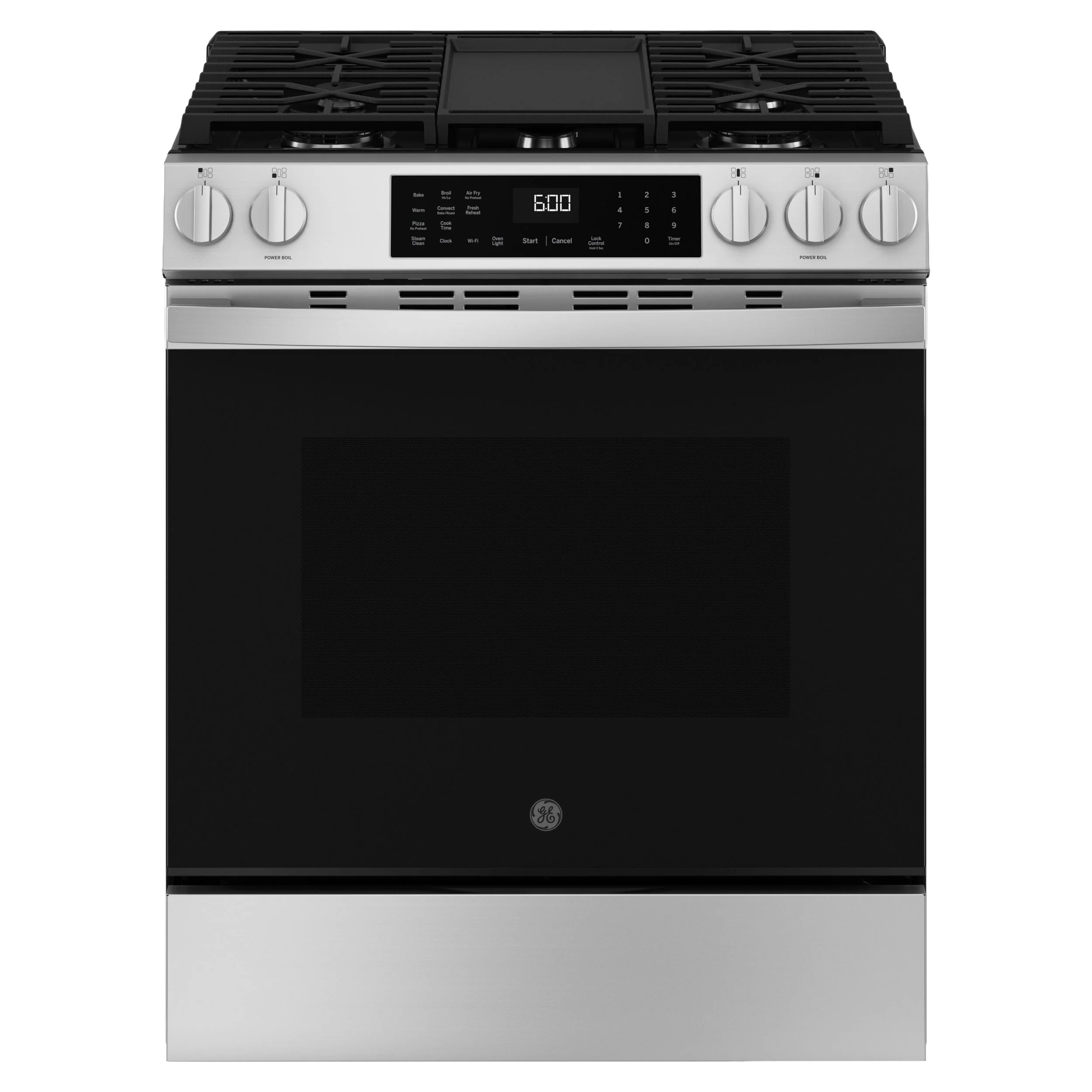High-Quality GE® 30 Slide-In Front-Control Convection Gas Range with No Preheat Air Fry and EasyWash™ Oven Tray Solid