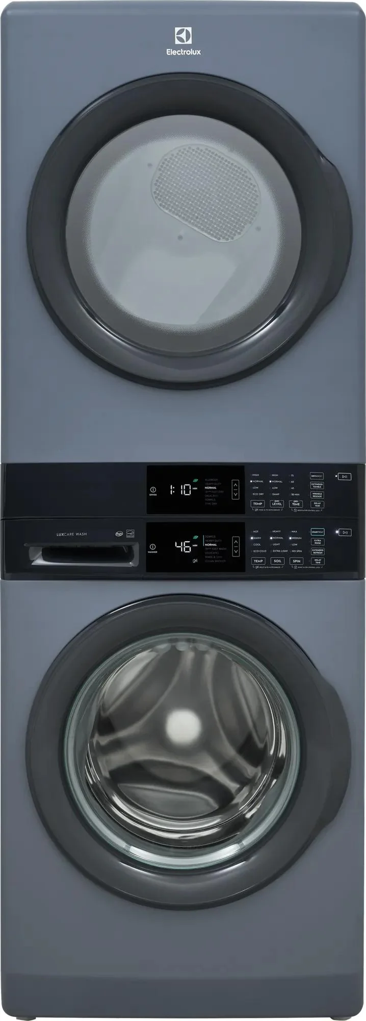 Soft Laundry Tower Single Unit Front Load 4.4 Cu. Ft. Washer 8 Cu. Ft. Gas Dryer Superior