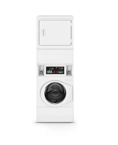 Expertly Made 27 STACK WASHER DRYER ELEC LIGHT COMMERCIAL WHT Safe