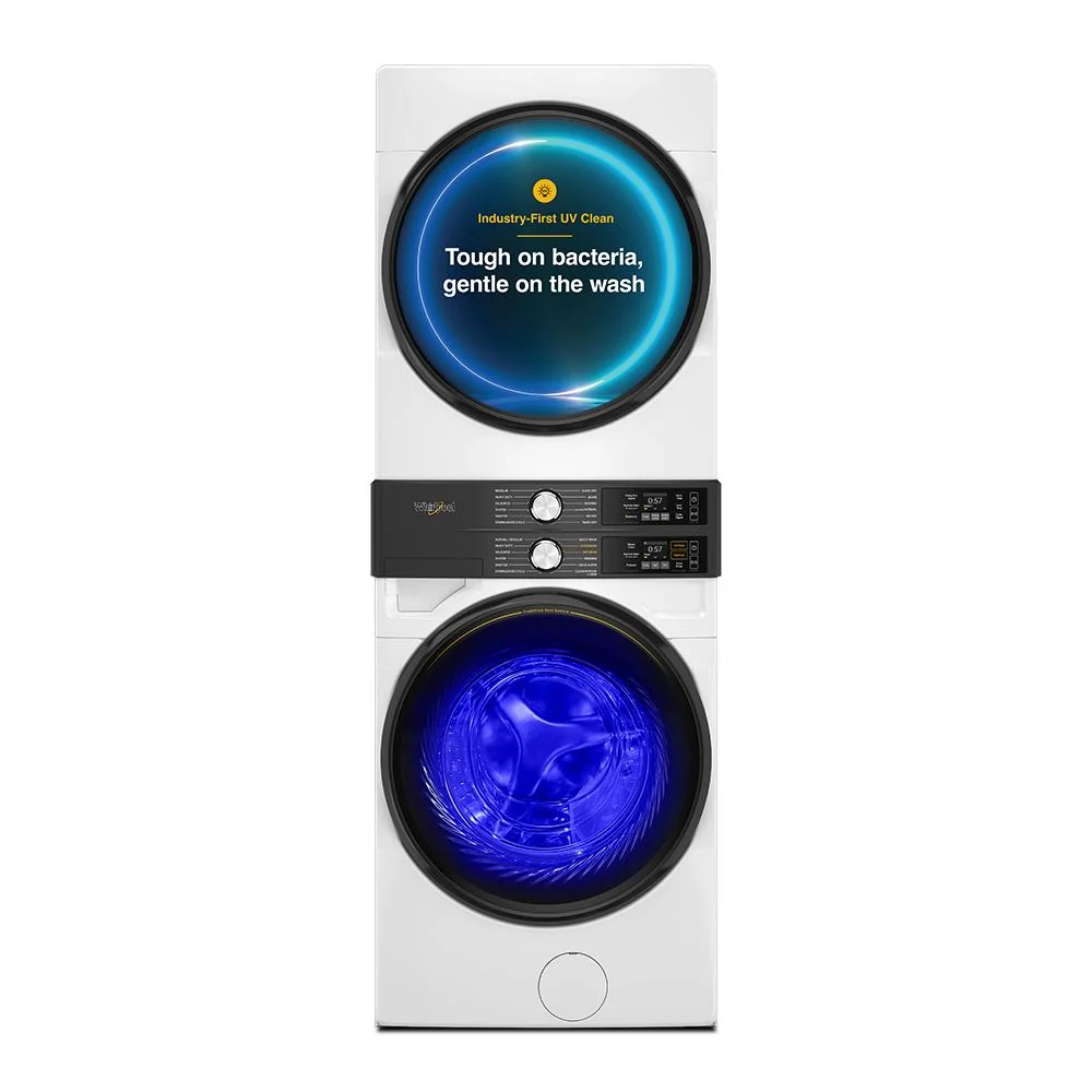 Official Smart ENERGY STAR® Front Load Laundry Tower with UV Clean Technology FreshFlowTM Vent System 4.5 cu. ft. Washer 7.4 cu. ft. Gas Dryer Casual