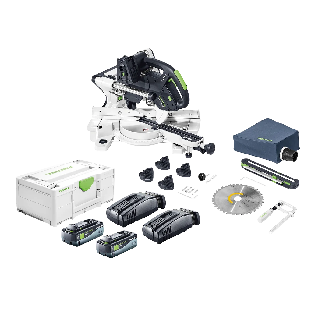Official Festool KSC 60 Cordless Compound Miter Saw Energy Set Combo User-Friendly