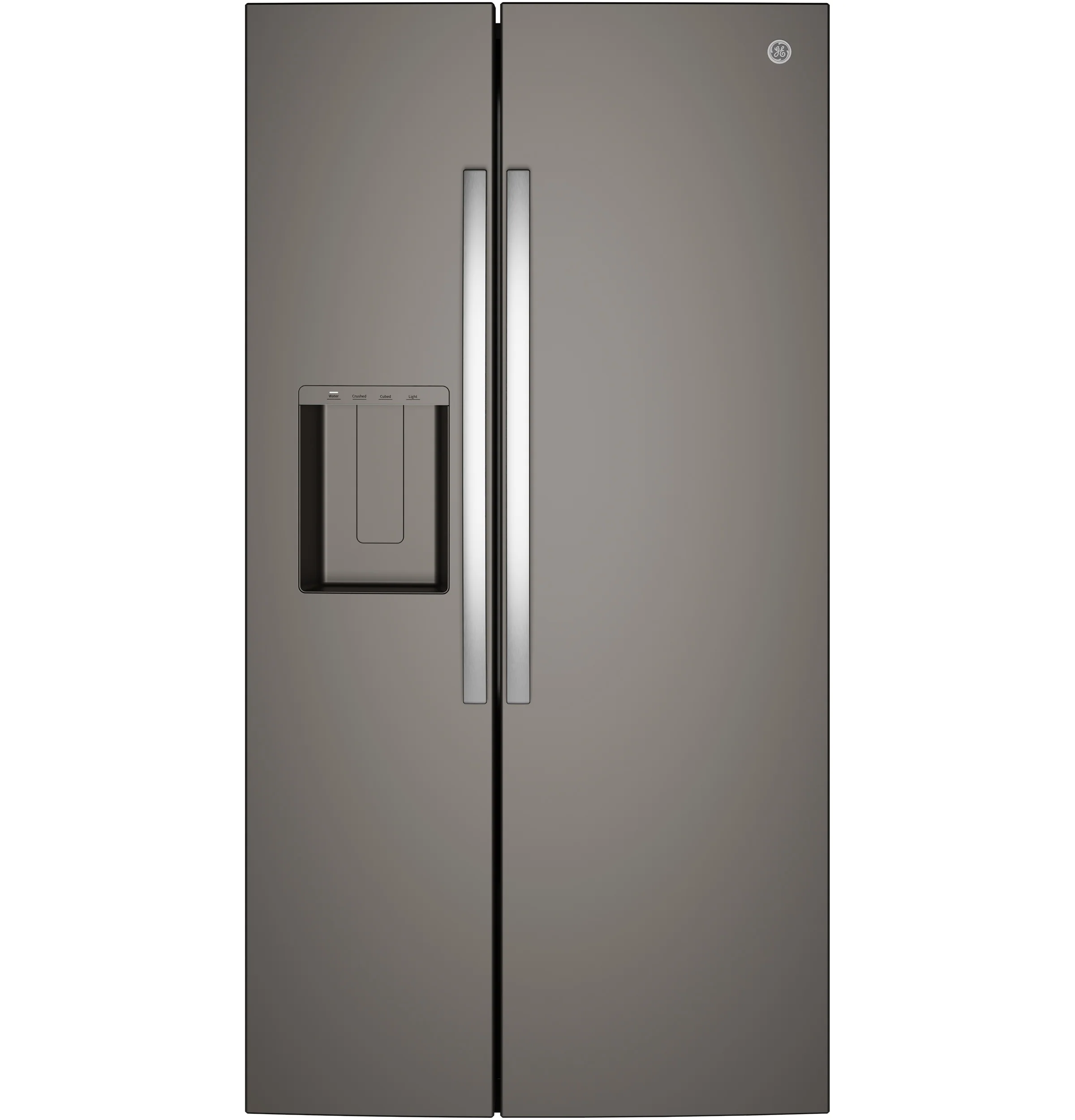Original Design GE® 23.6 Cu. Ft. Counter-Depth Side-By-Side Refrigerator with Extra Tall Dispenser and In-Door Icemaker Luxury