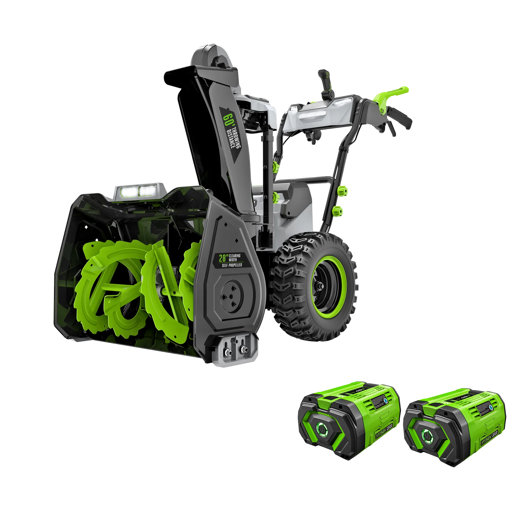 Reliable EGO POWER 28 in. Self-Propelled 2-Stage Snow Blower with Peak Power™ and 12.0 Ah Batteries 2 and Dual Port Charger Minimalist
