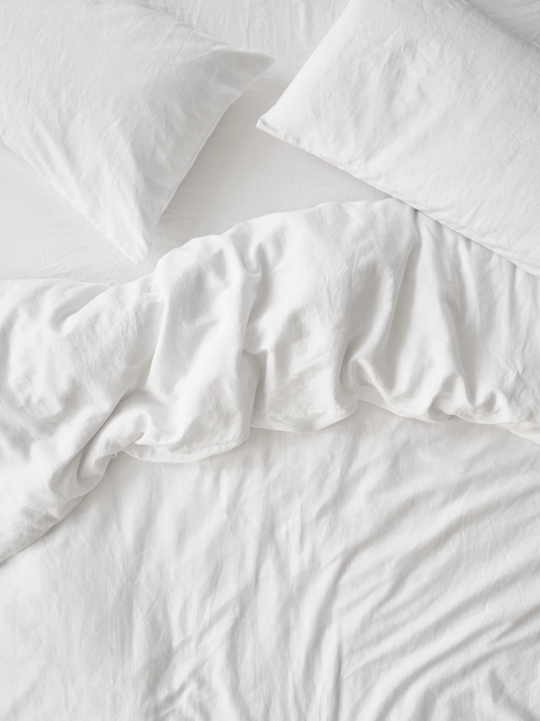 Fine Crafted White Linen Duvet Cover Classic