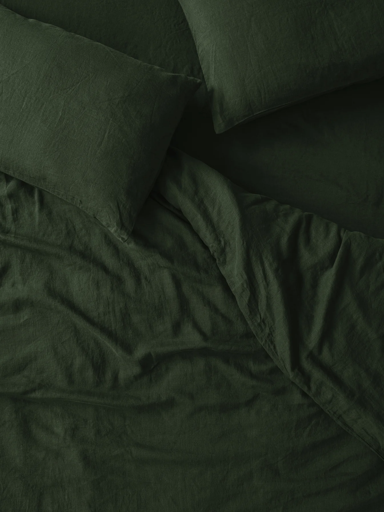 Soft Fern Green Linen Duvet Cover Trendy