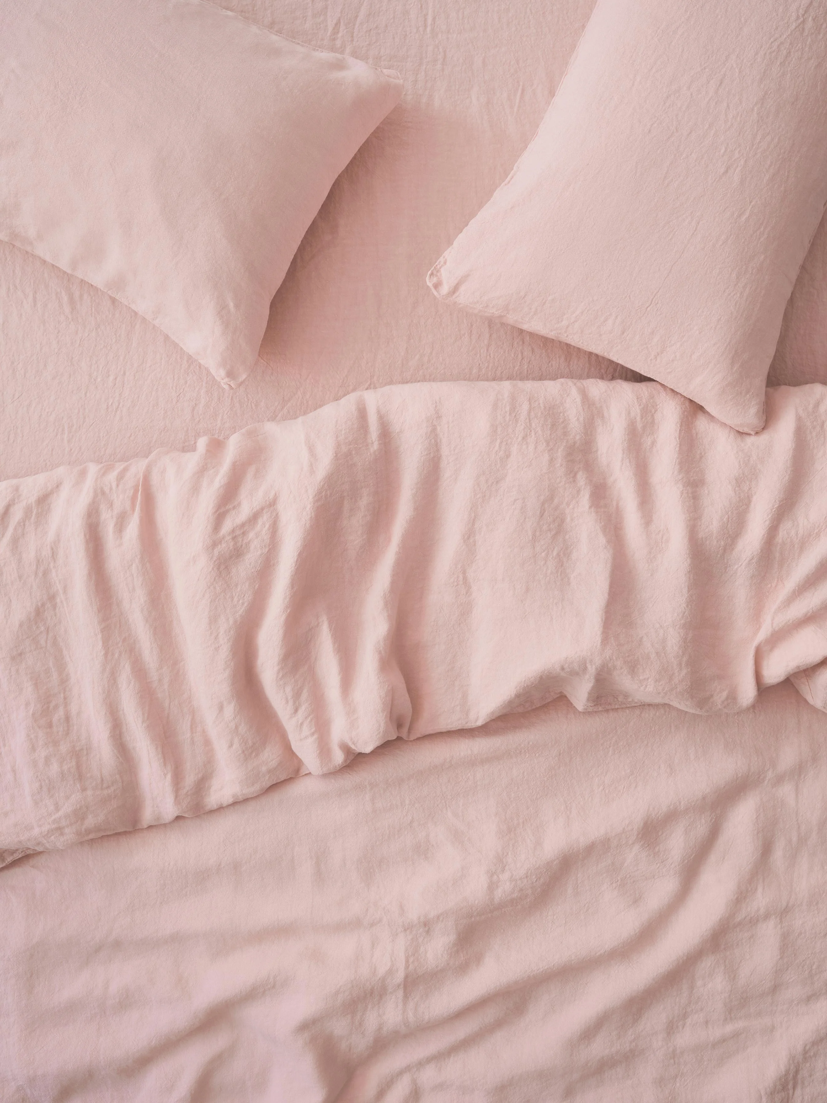 Classic Rose Linen Blend Duvet Cover Recyclable