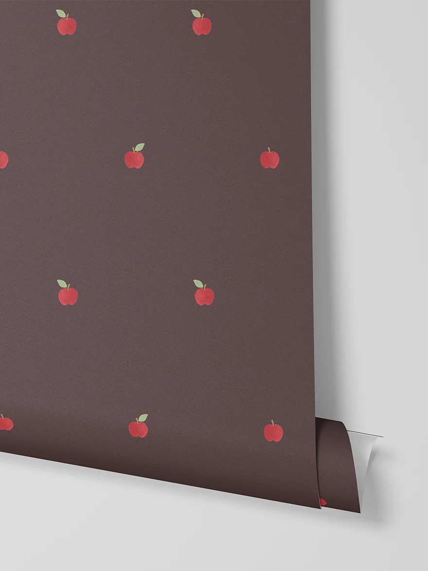 Trendy Brown Stone Apples Wallpaper Optimized