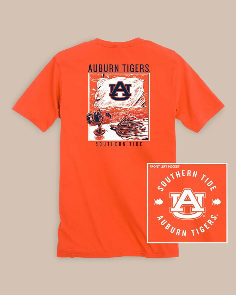 Authentic Auburn Tigers Fishing Flag T-Shirt Optimized