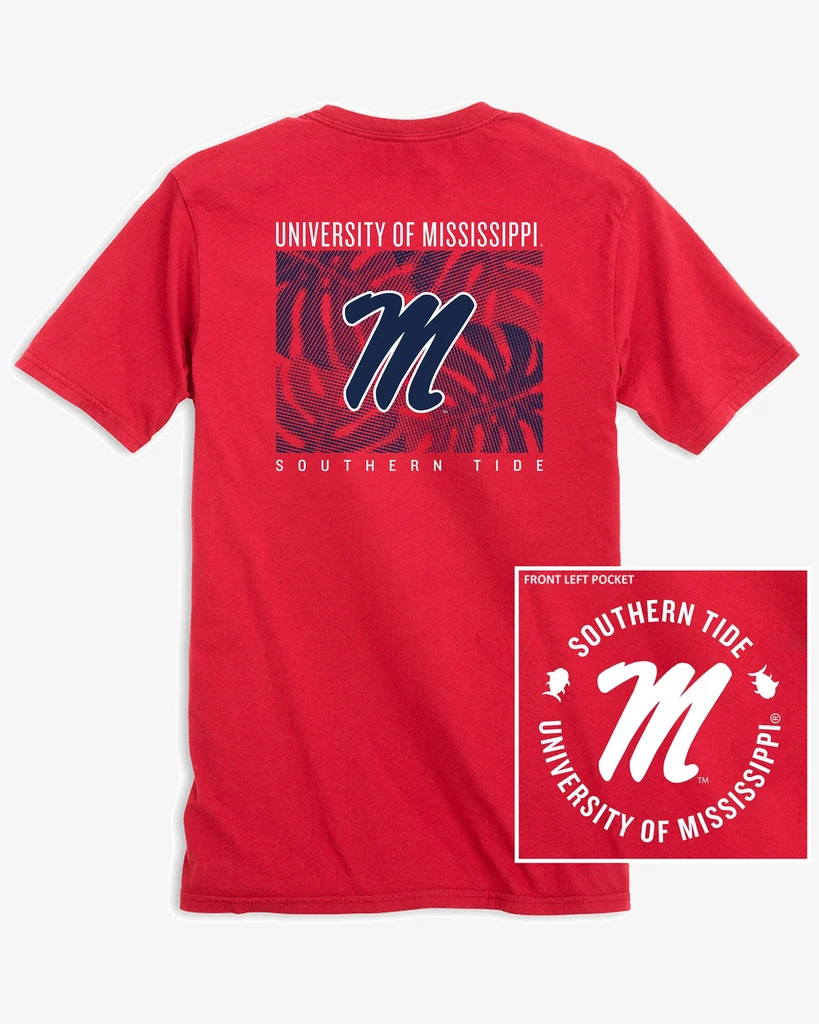 Fashionable Ole Miss Rebels Halftone Monstera T-Shirt Classic
