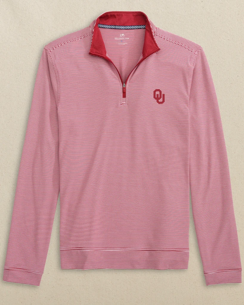 Specialty Oklahoma Sooners Cruiser Micro-Stripe Heather Quarter Zip Quality