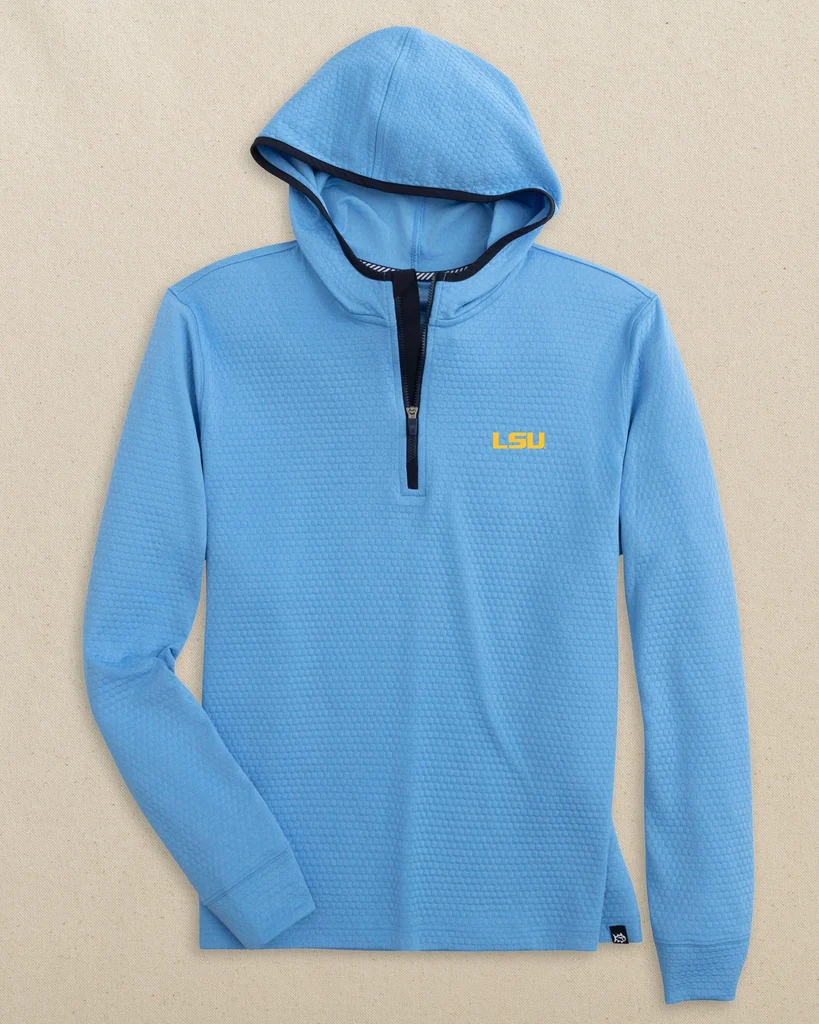 Contemporary LSU Tigers Scuttle Heather Quarter Zip Hoodie Sophisticated