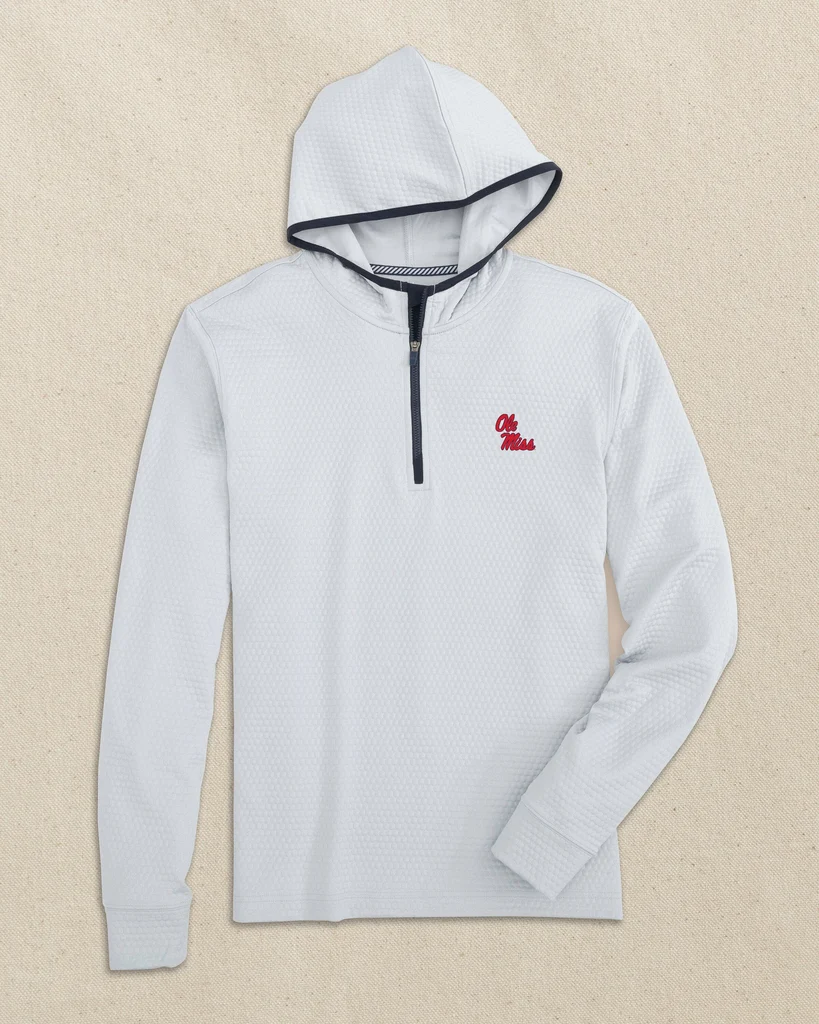 Optimized Ole Miss Rebels Scuttle Heather Quarter Zip Hoodie Carefully Designed