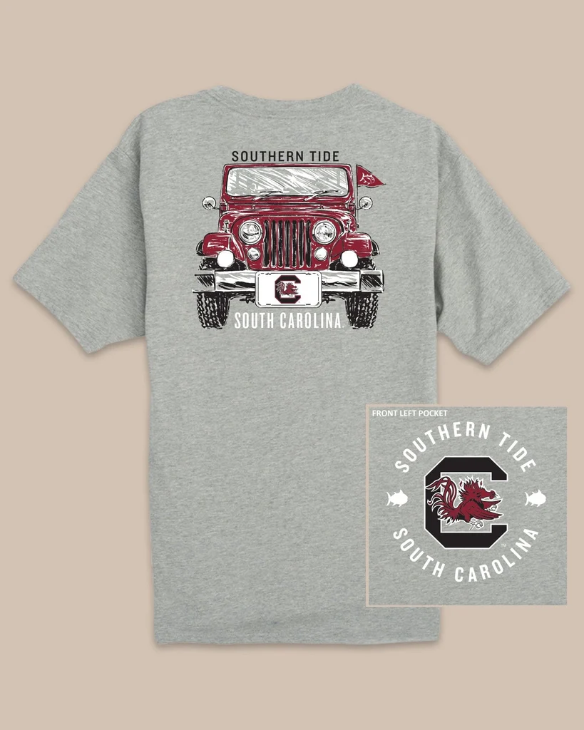 High-Grade USC Gamecocks Heather Front Plate T-Shirt Artisan