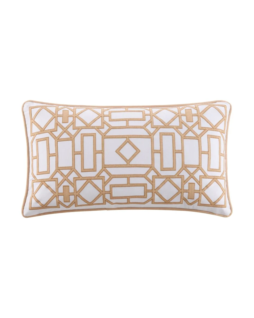Top-Quality Southern Tide Trellis Square Linen Decorative Pillow Trendy