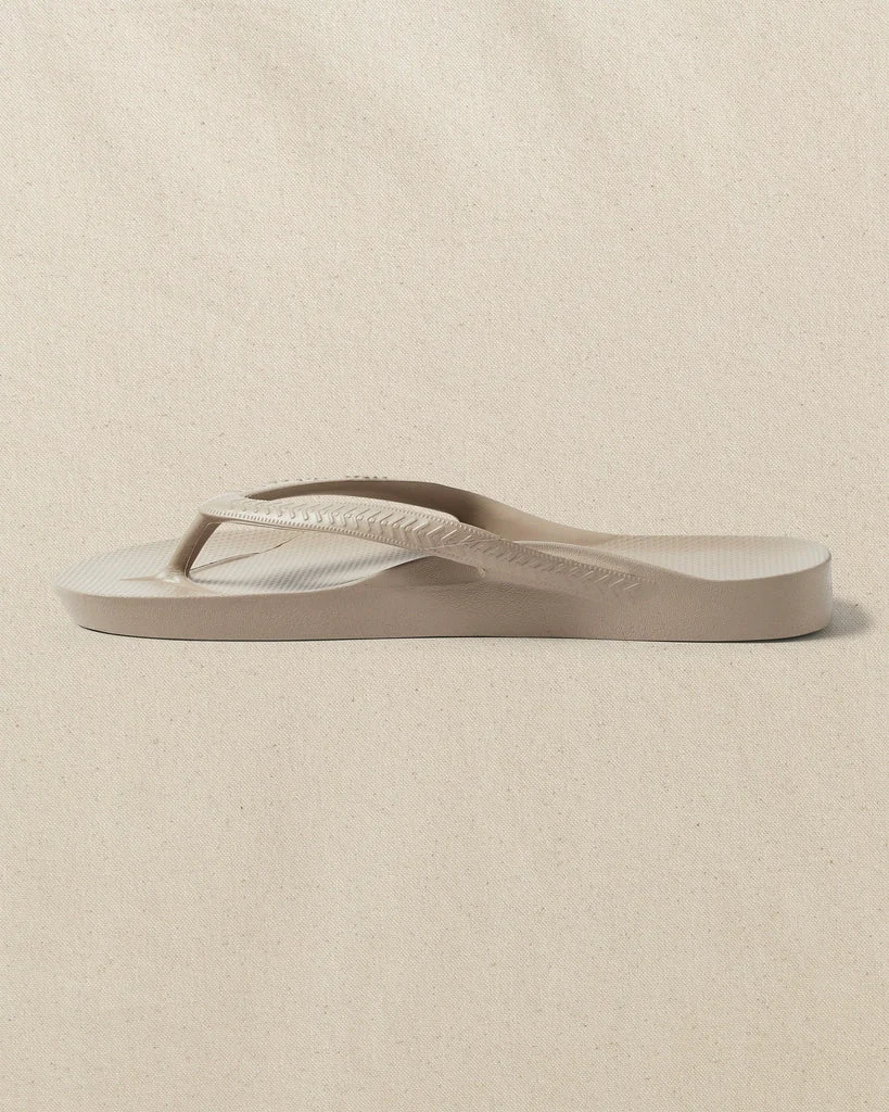 Original Design Archies Taupe Arch Support Flip Flop Secure