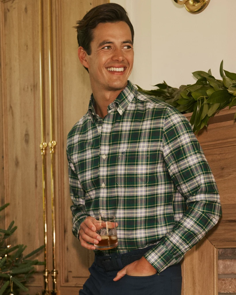 Quality Gordon Tartan Skipjack Sport Shirt Elegant
