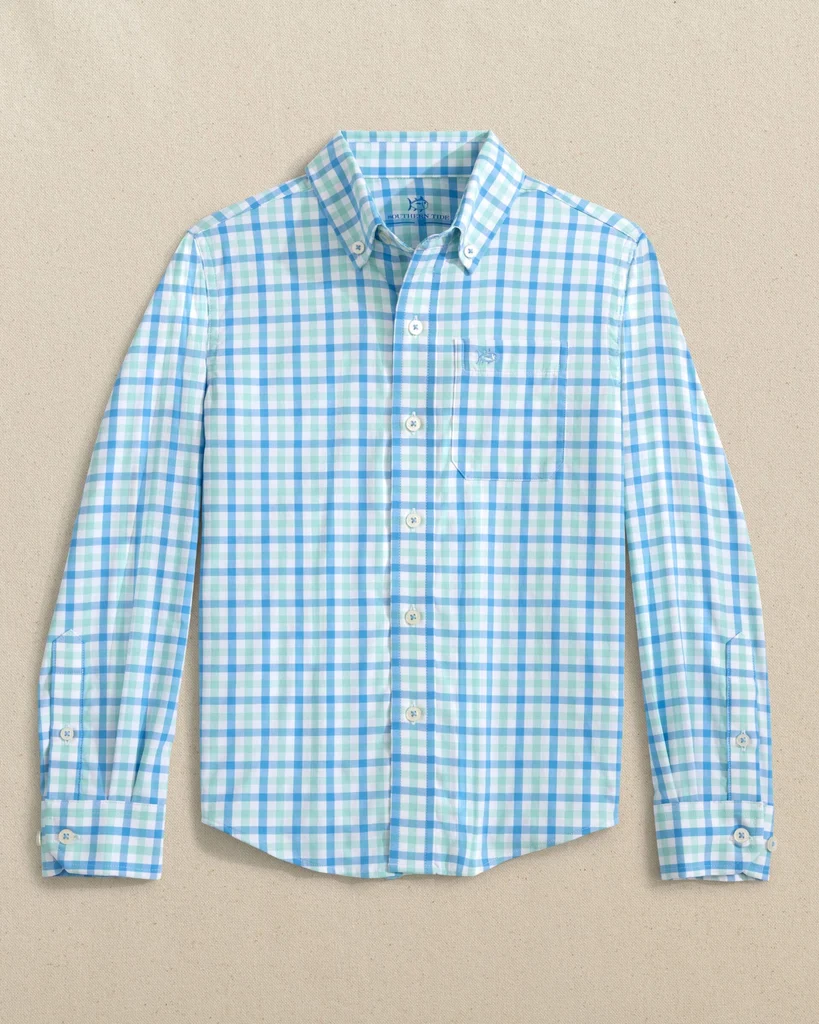 Genuine Boys Albemarle Plaid Intercoastal Sport Shirt Flexible