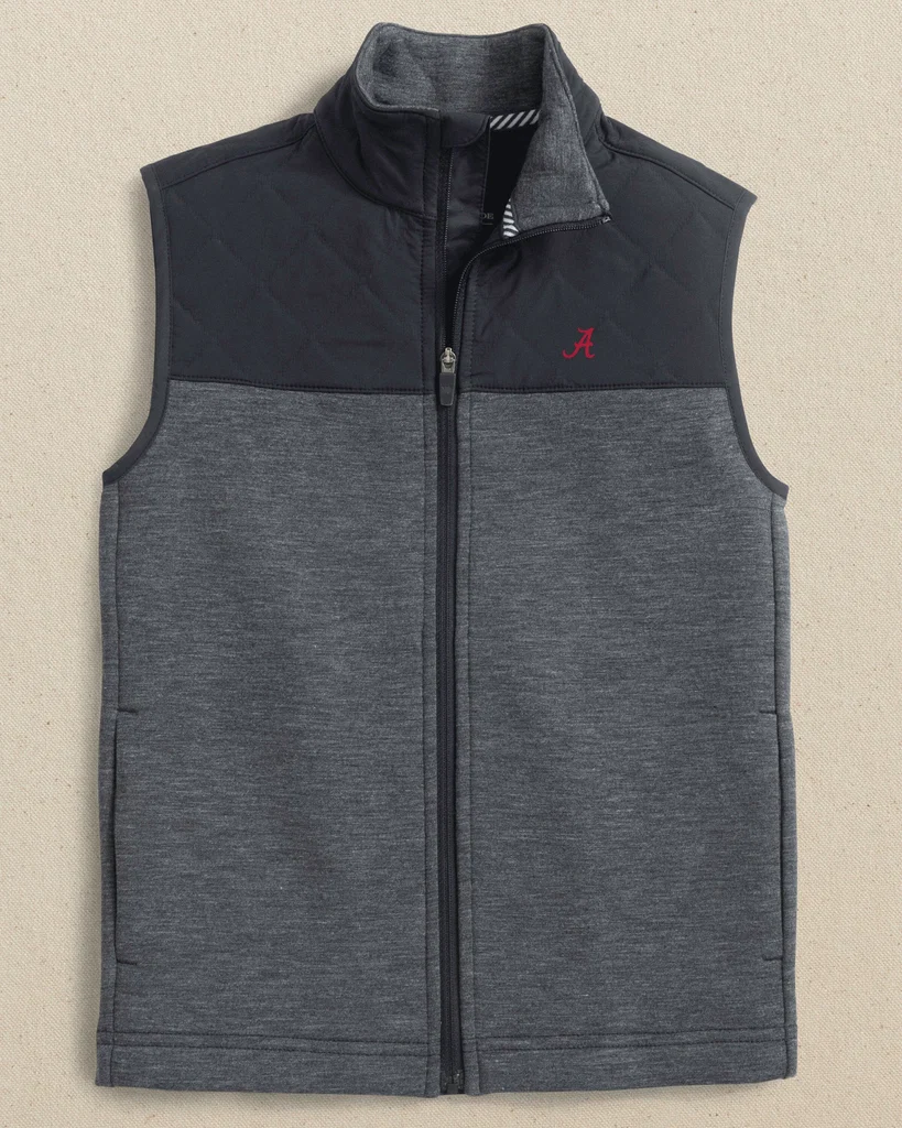 Functional Alabama Crimson Tide Boys Waterfront Quilted Vest Organic