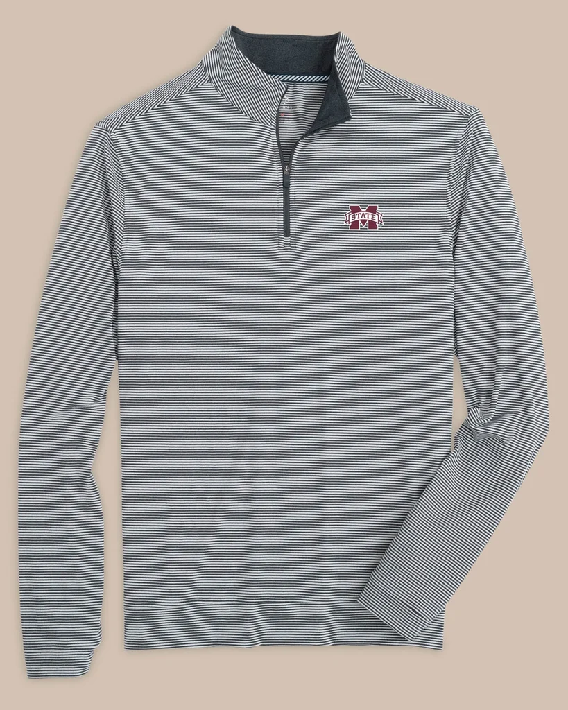 Long-Lasting Mississippi State Bulldogs Cruiser Micro-Stripe Heather Quarter Zip Trusted