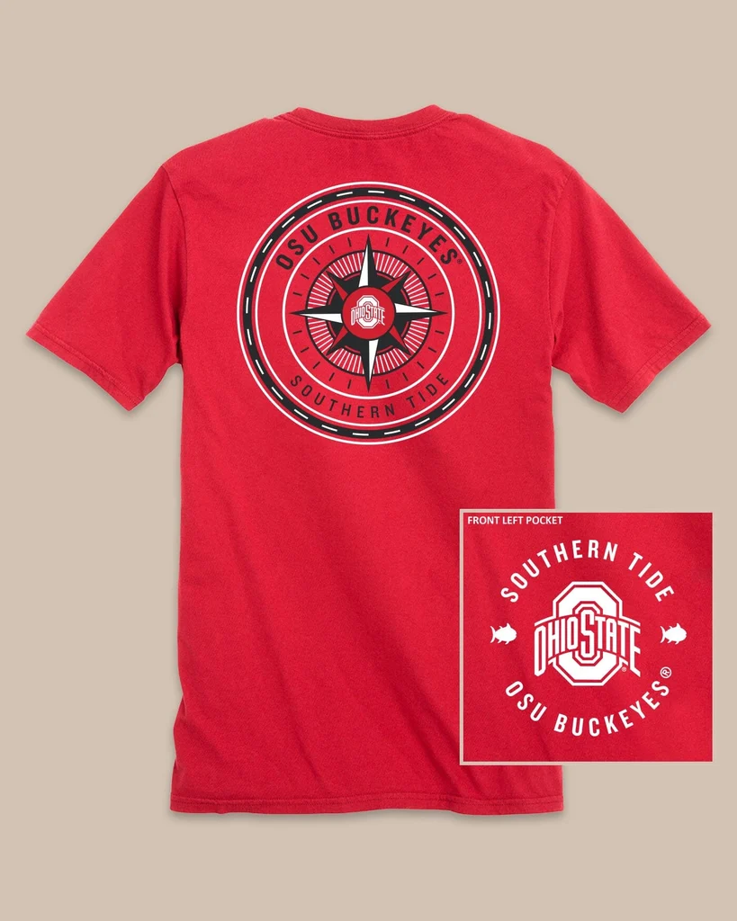 High-End Ohio State Buckeyes Gameday Collegiate Compass T-Shirt Elegant