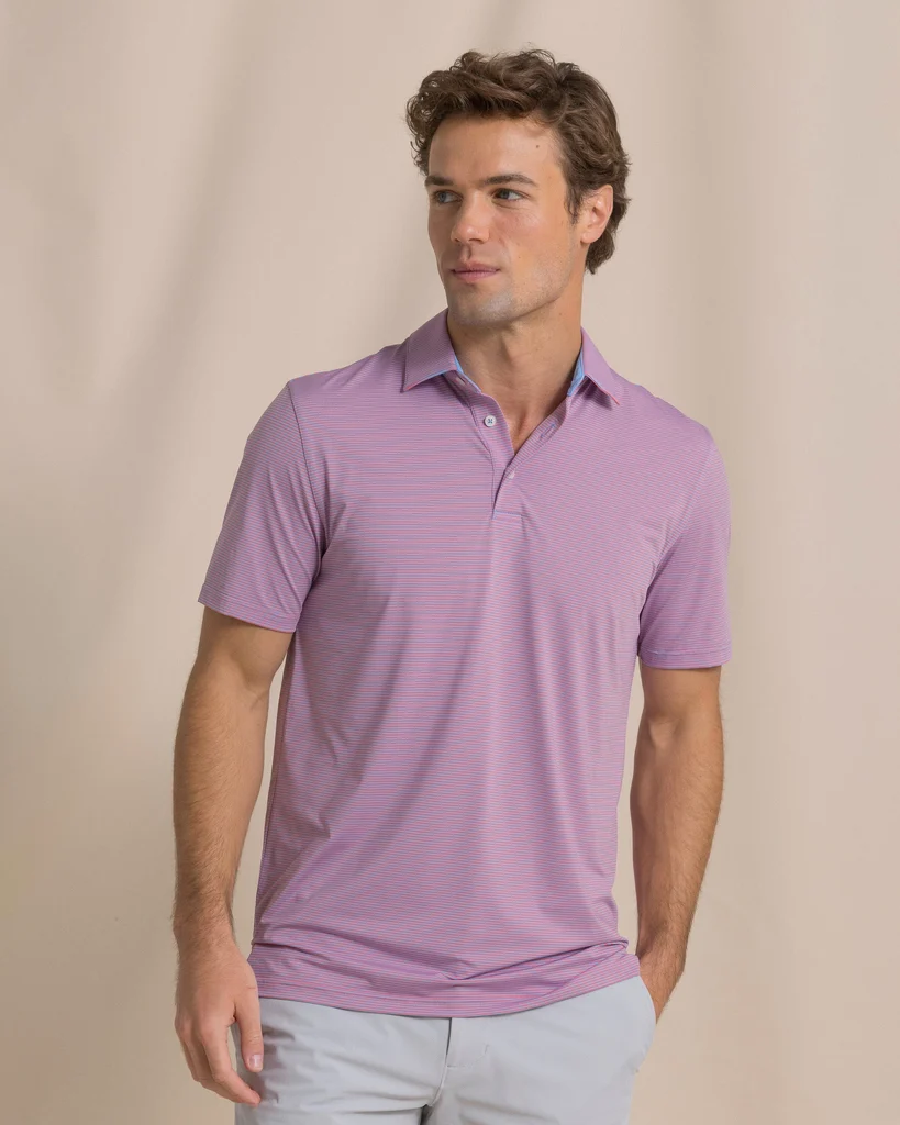 Advanced Coastal Breeze® Meadowbrook Stripe Performance Polo Trendy