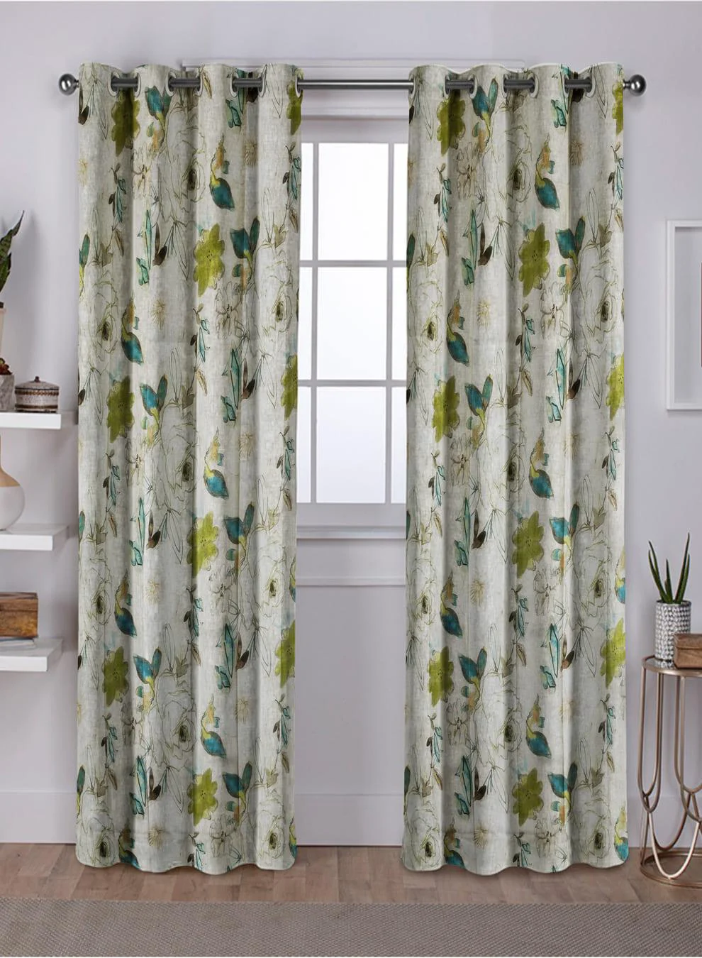 Versatile Solana Room Darkening Curtains Elegant Floral Print Olive Green Set of 2 Fully CustomizableThe Guide to Measuring and Choosing Curtains Superior