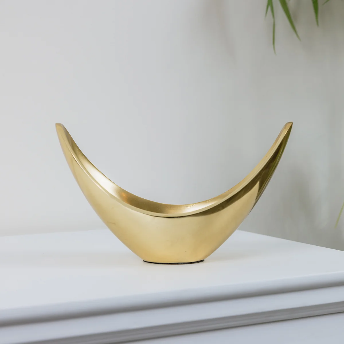 Optimized Gold Metal Decorative Bowl Solid