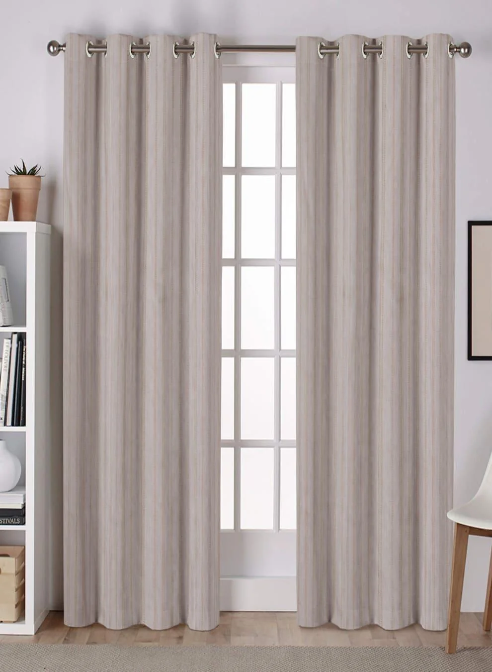 Detailed Lyon Cotton Room Darkening Curtains Subtle Striped Weave Camel Set of 2 Fully CustomizableThe Guide to Measuring and Choosing Curtains Sophisticated