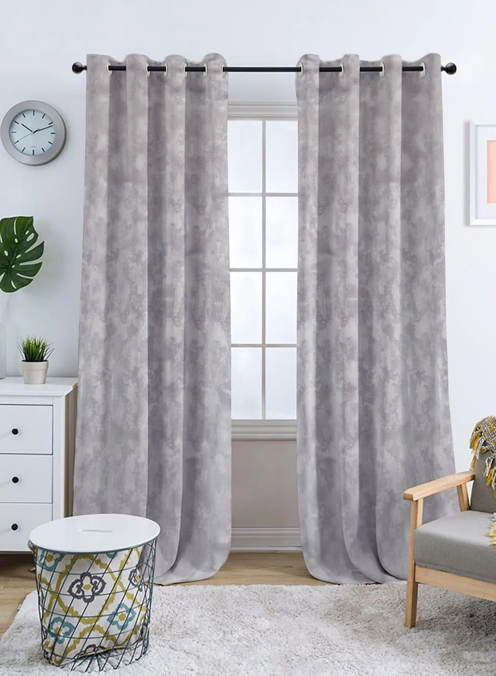 Responsible Venezia Room Darkening Curtains Luxe Jacquard Texture Gray Set of 2 Fully CustomizableThe Guide to Measuring and Choosing Curtains Breathable
