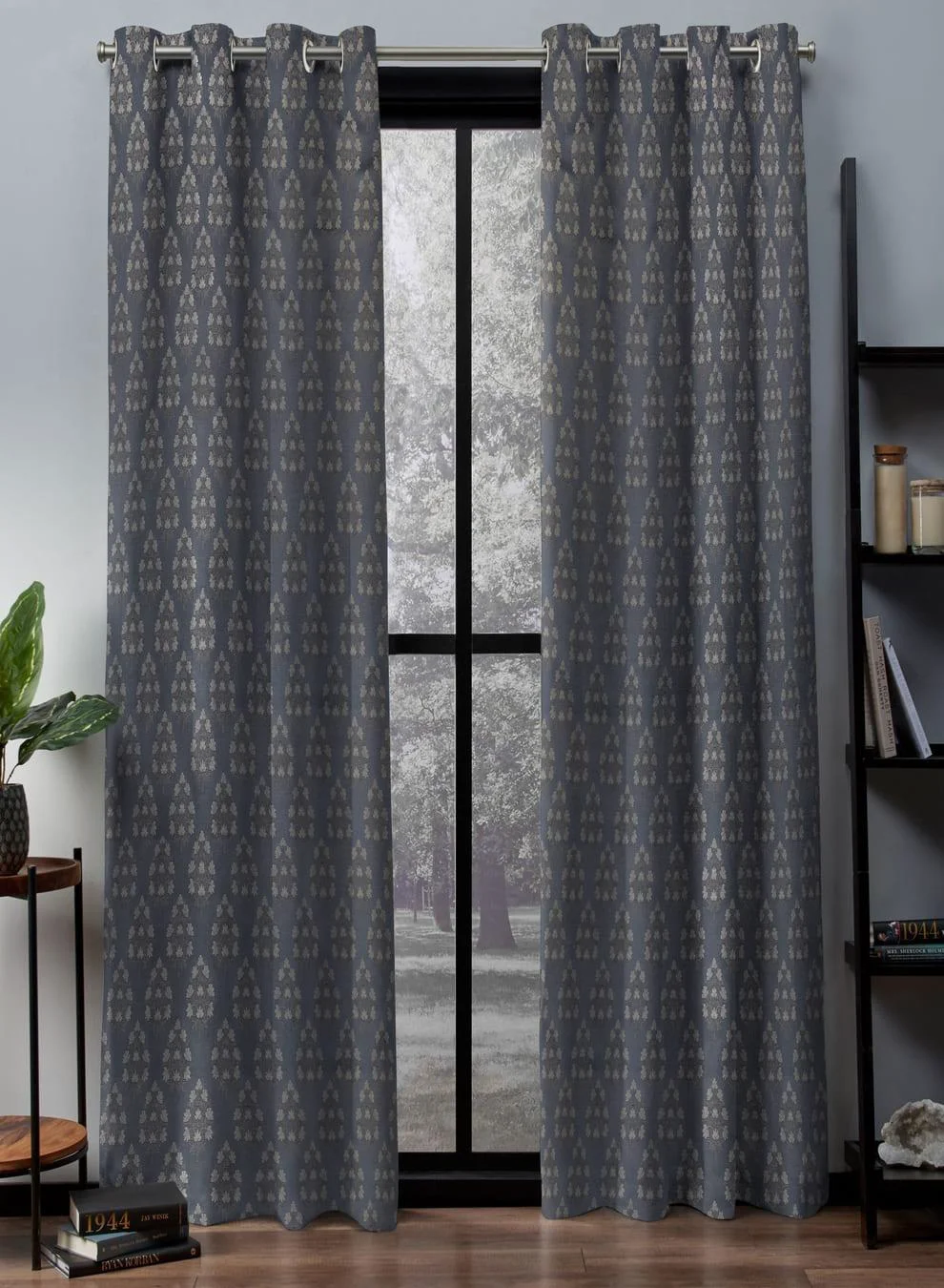 Responsible Flavia Jacquard Room Darkening Curtains Intricate Floral Motifs Comet Blue Set of 2 Fully CustomizableThe Guide to Measuring and Choosing Curtains Fast