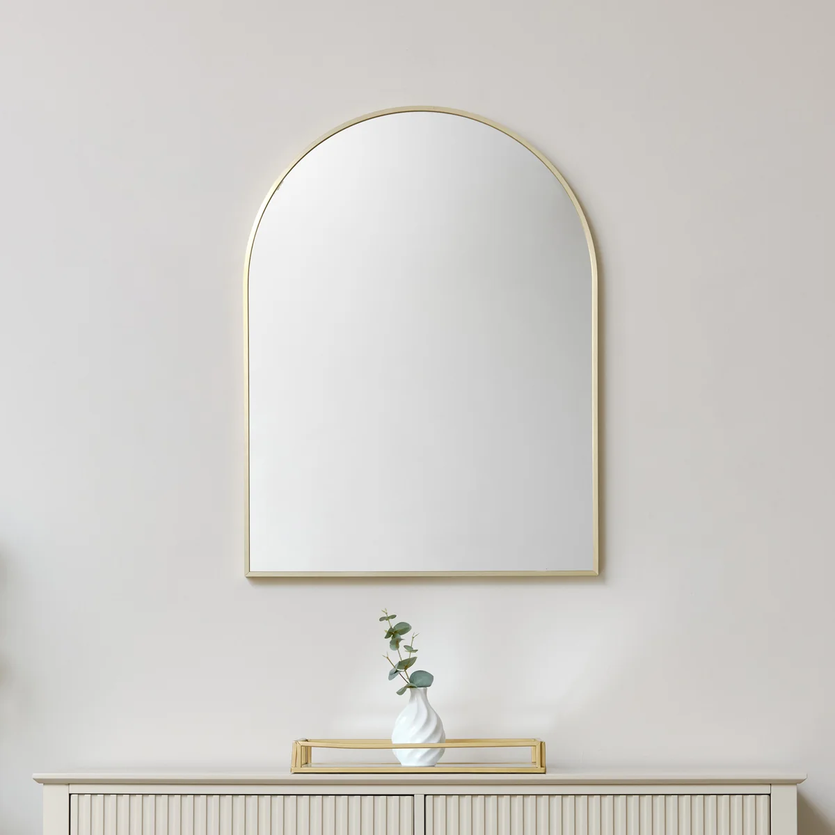 Professional Gold Arched Wall Mirror 80cm x 60cm Advanced