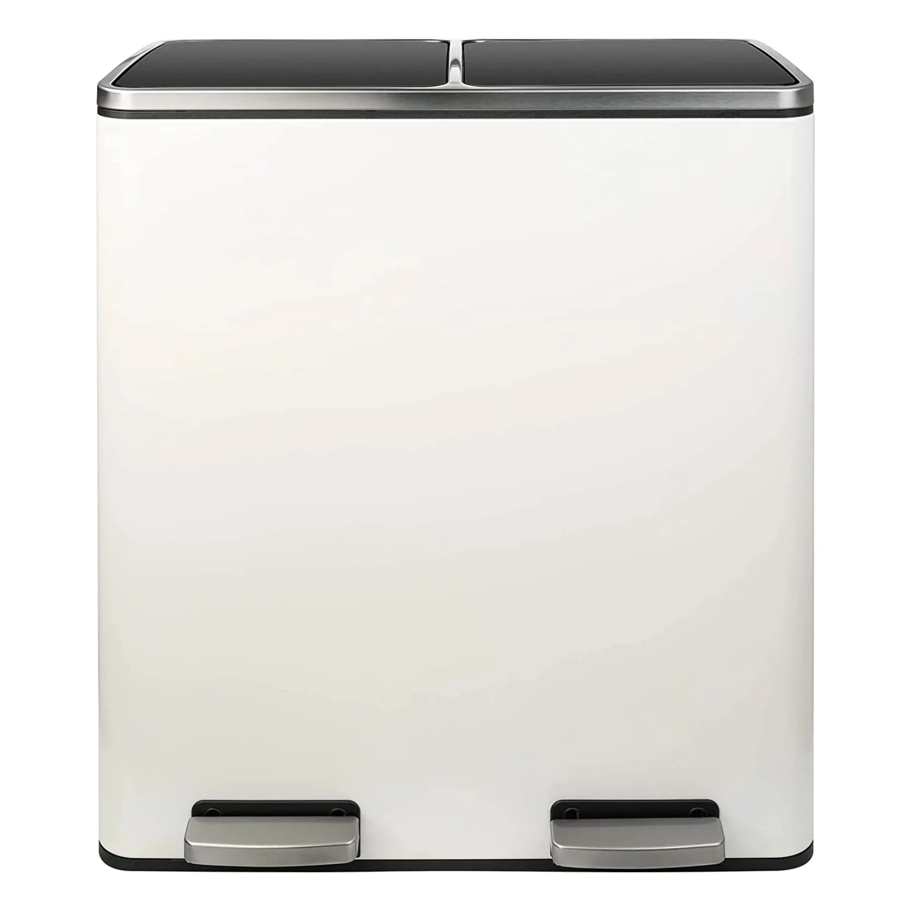 Superior Dual Trash Can 16 Gal 60L Stainless Steel Large Kitchen Rubbish Bin with Removable Inner BucketsDual Trash Can 16 Gal 60L Stainless Steel Large Kitchen Rubbish Bin with Removable Inner Buckets Exclusive